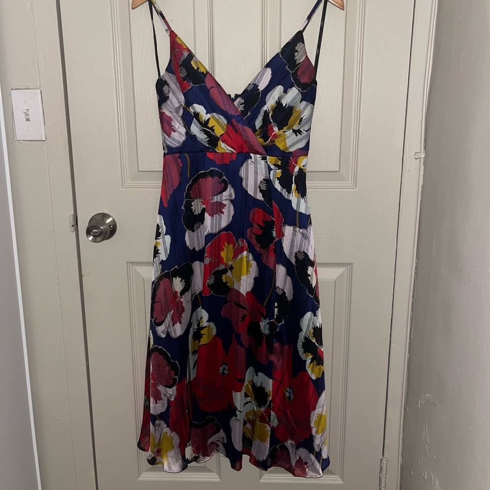 Lulus All About Love Royal Blue Floral Print Midi Dress - Size S